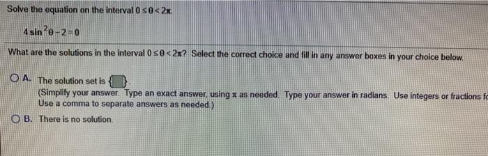 Solved Solve the equation on the interval 0 s0