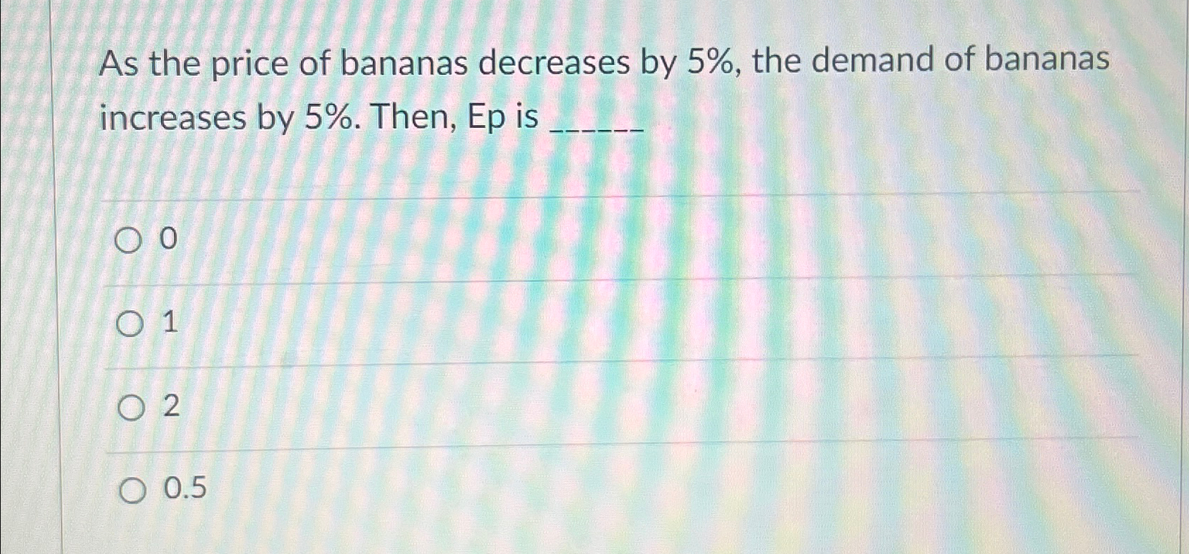 Solved As the price of bananas decreases by 5, ﻿the demand