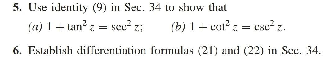 Solved 5 Use Identity 9 In Sec 34 To Show That a Chegg solved-5-use-identity-9-in-sec-34-to-show-that-a-chegg