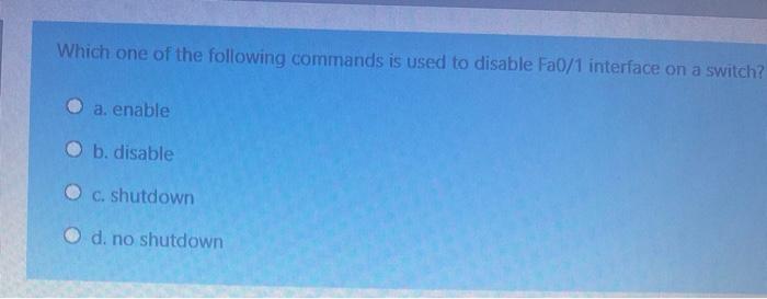 Solved The Command That Is Used To Display The Display Th Chegg Com