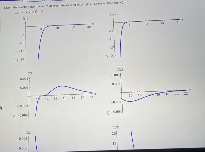 Solved Graph the function using a set of appropriate viewing | Chegg.com
