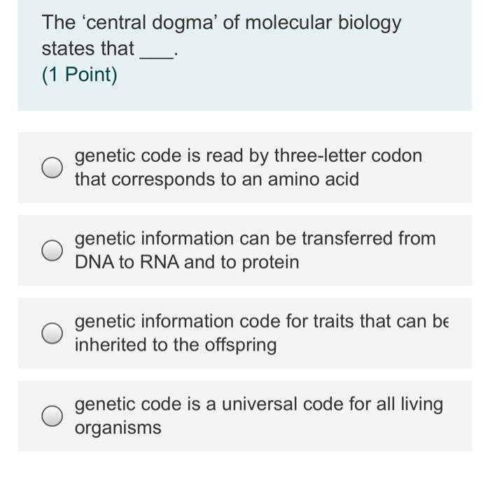 Solved Which of the following is an example of a frameshift