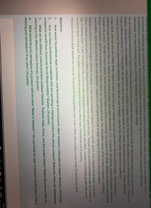 Solved Read carefully the following case study and answer | Chegg.com