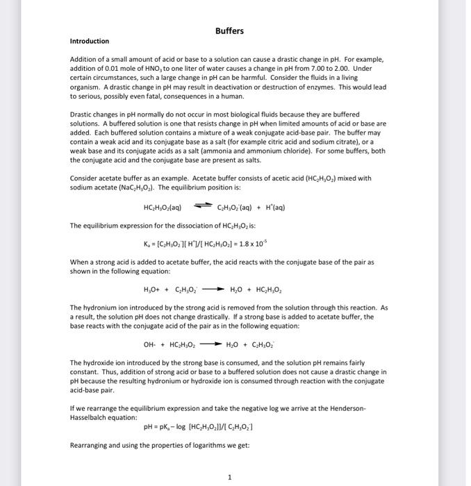 II. Calibrate the pH electrode - Make sure the pH | Chegg.com