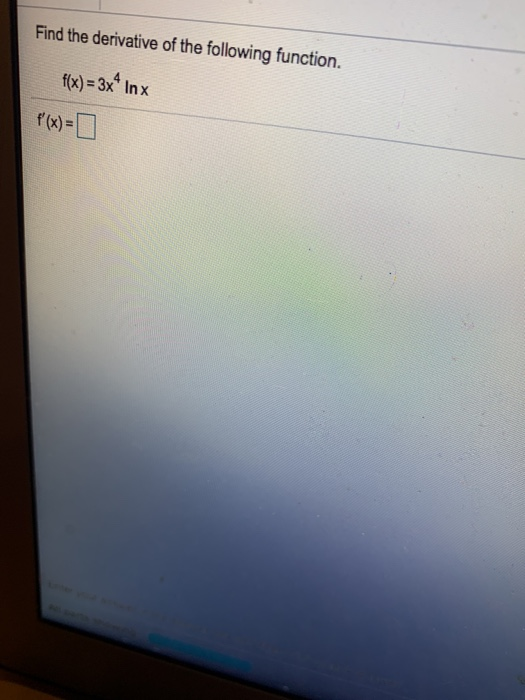 Solved 3.9.16 Find the derivative of the following function. | Chegg.com