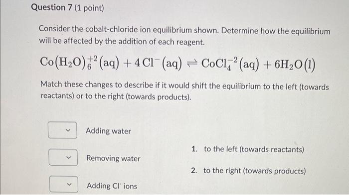 Solved The following equilibrium reaction is part of the | Chegg.com