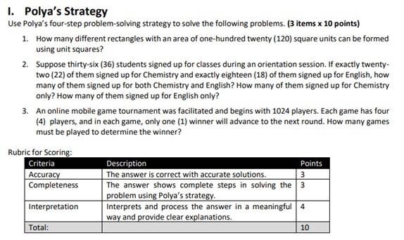 Polya's Problem Solving Process