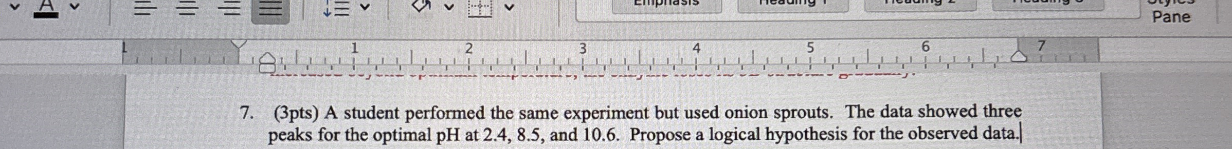 Solved (3pts) ﻿A student performed the same experiment but | Chegg.com
