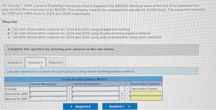 Solved On January 1 2024 Canseco Plumbing Fixtures Chegg Com   Image