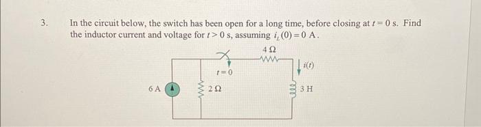Solved In the circuit below, the switch has been open for a | Chegg.com