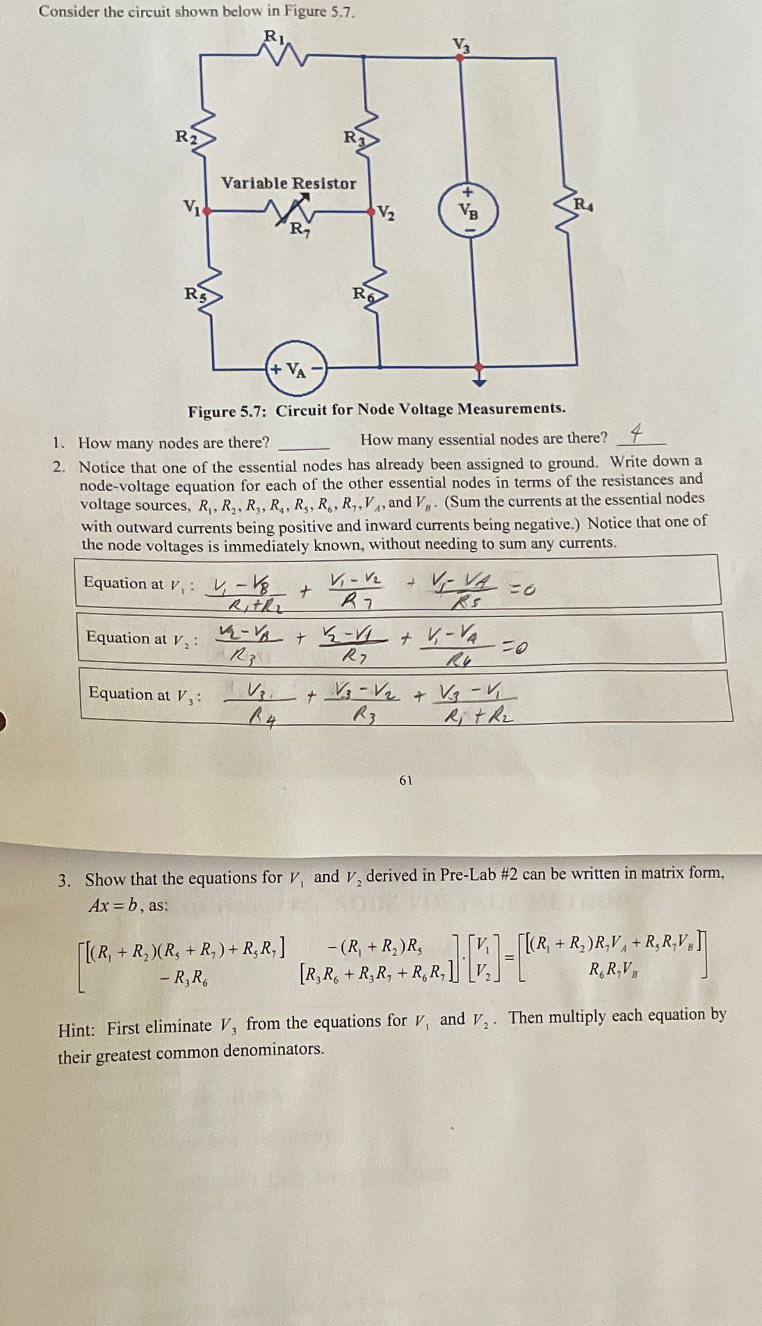 Solved Consider the circuit shown below in Figure 5.7.Figure | Chegg.com