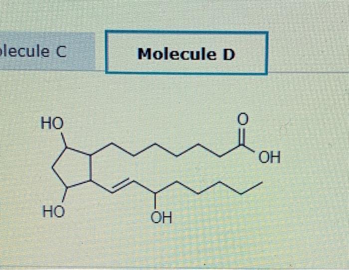 Solved Molecule A Molecule B Molecule C Molecule D CH2-0 CHO | Chegg.com