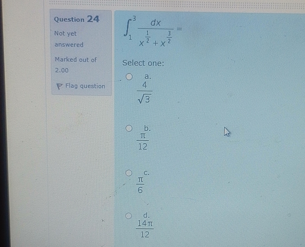 Solved Question 24Not yetansweredMarked out of2.00P Flag | Chegg.com
