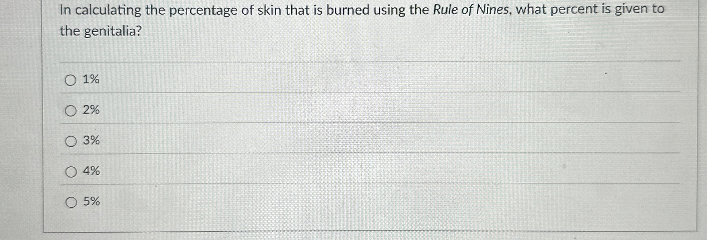 Solved In calculating the percentage of skin that is burned | Chegg.com