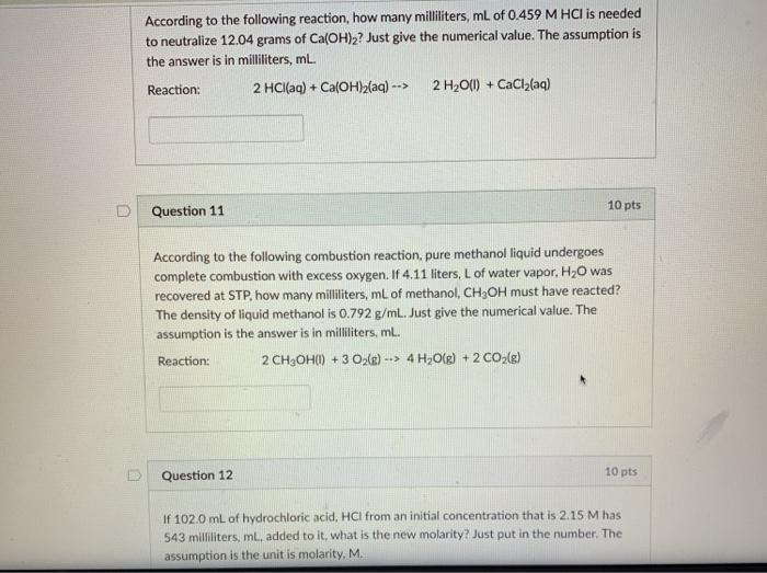 Solved According To The Following Reaction How Many