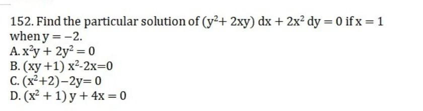 Solved 152. Find the particular solution of | Chegg.com