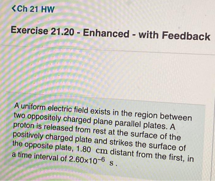 Solved A uniform electric field exists in the region between | Chegg.com