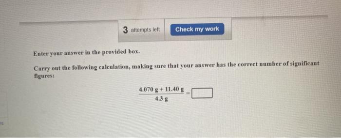 Solved 3 attempts left Check my work Enter your answer in | Chegg.com