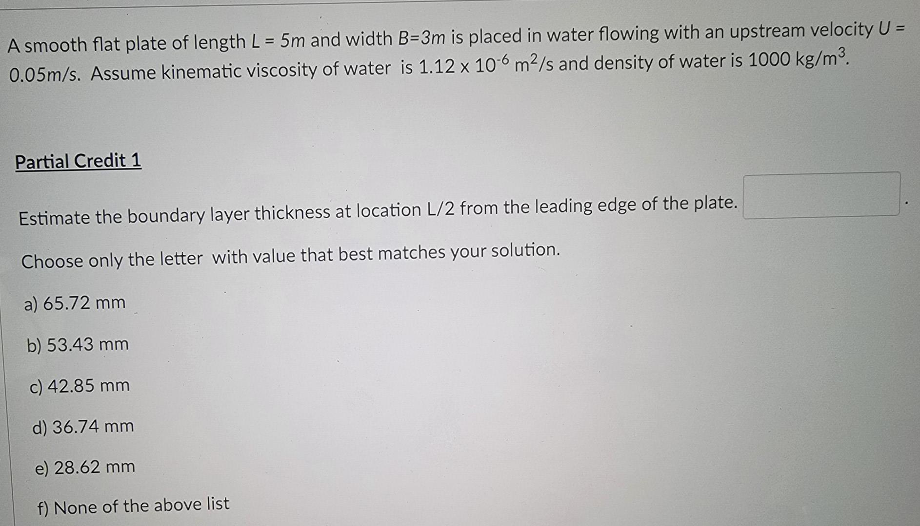 Solved Local friction coefficient over a flat plate 4.91x | Chegg.com