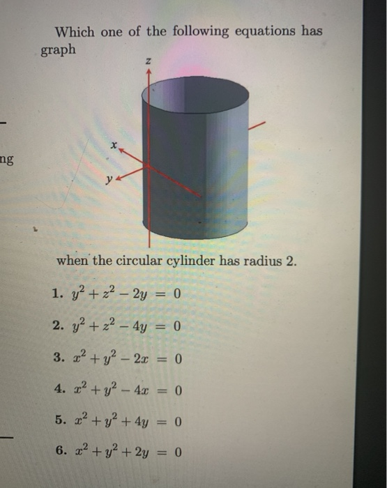 Solved Which One Of The Following Equations Has Graph 09 Y Chegg Com