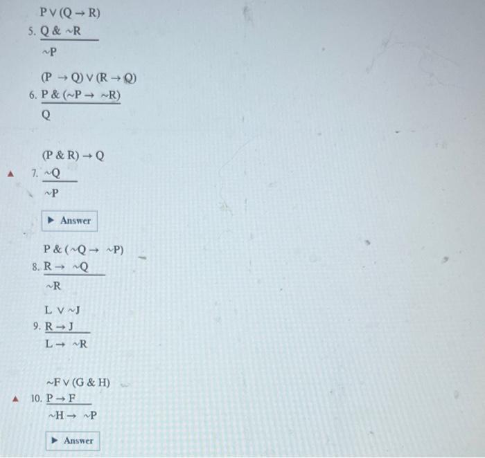 Construet full truth tables or use the short chegg