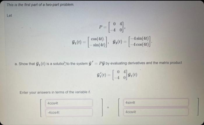 Solved This is the first part of a two-part problem. Let P-1 | Chegg.com
