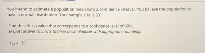 Solved You intend to estimate a population mean with a | Chegg.com