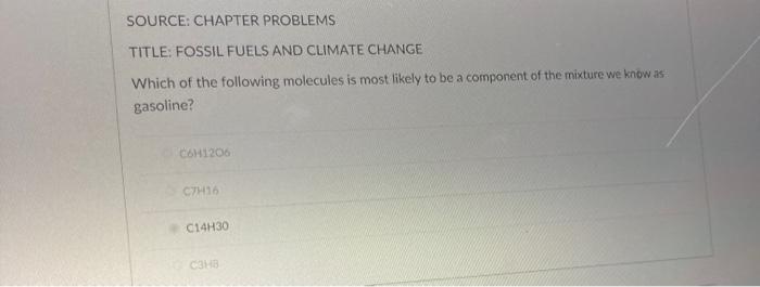 Solved SOURCE: CHAPTER PROBLEMS TITLE: FOSSIL FUELS AND | Chegg.com