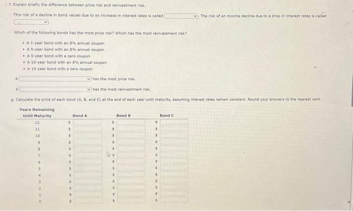 Solved 1. What is the expected current yleid for each bond | Chegg.com