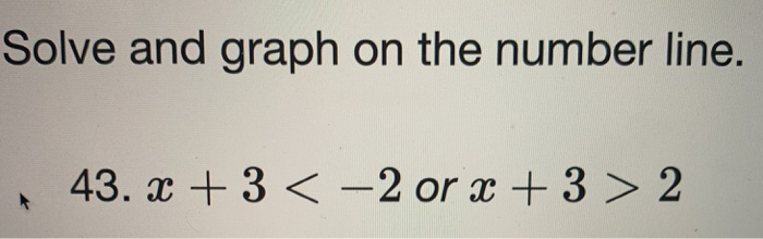 Solved Solve and graph on the number line. 43. x + 3