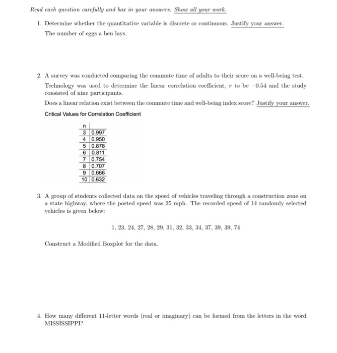 Solved Read Each Question Carefully And Bor In Your Answers Chegg Com