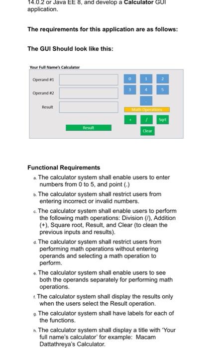 Solved On Java Gui !!!Conduct testing of the calculator GUI | Chegg.com