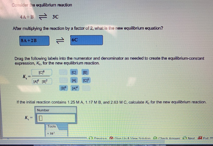 Solved Consider The Equilibrium Reaction 4A+B = 3C After | Chegg.com