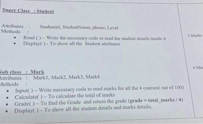 Solved Attributes : Studentid, StudentName, phone, Level | Chegg.com