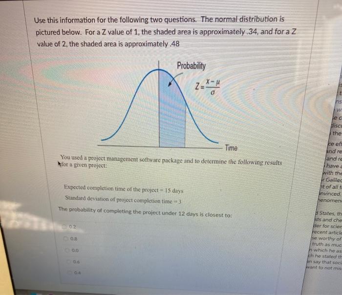 Solved Use this information for the following two questions. | Chegg.com