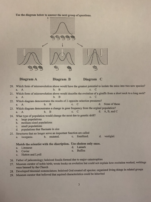 Solved Use the diagram below to answer the next group of | Chegg.com