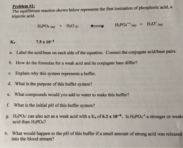 Solved The equilibrium reaction shown below represents the | Chegg.com