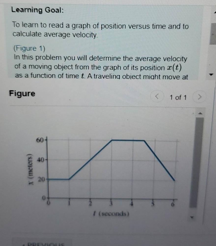 Solved Learning Goal: To learn to read a graph of position | Chegg.com