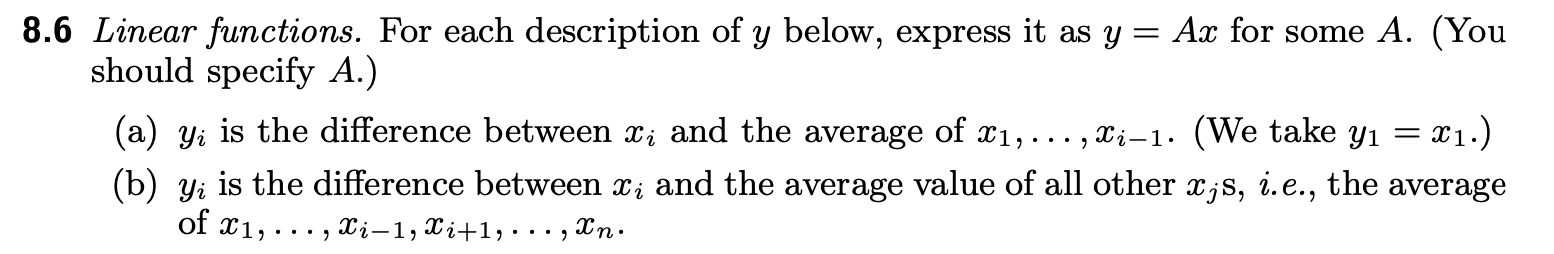 Solved Answer it by using Python.8.6 Linear functions. For | Chegg.com