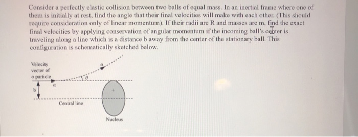 Solved Consider a perfectly elastic collision between two | Chegg.com
