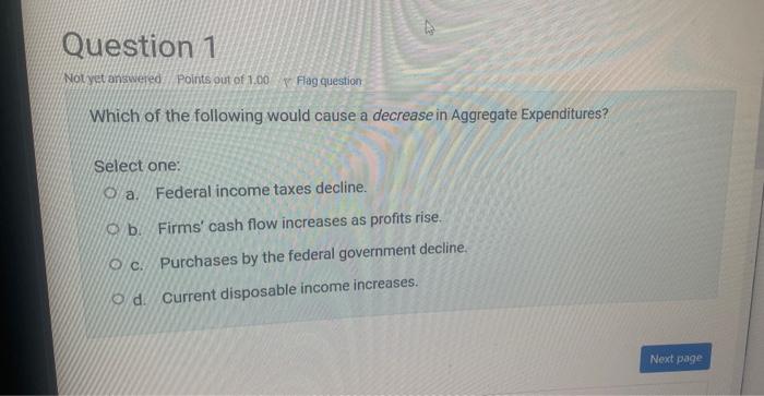 Solved Which of the following would cause a decrease in | Chegg.com
