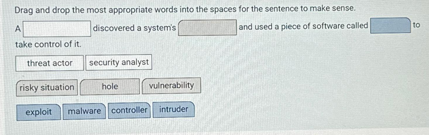 Solved Drag and drop the most appropriate words into the | Chegg.com