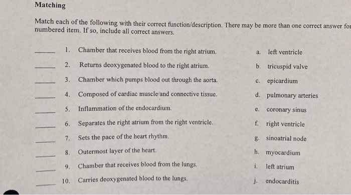 Solved Matching Match each of the following with their | Chegg.com