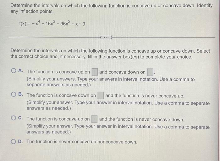 Solved Determine the intervals on which the following | Chegg.com