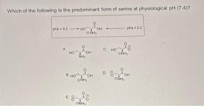 Solved Which of the following is the predominant form of | Chegg.com