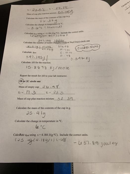 Solved i have already done experiment and gathered all the | Chegg.com