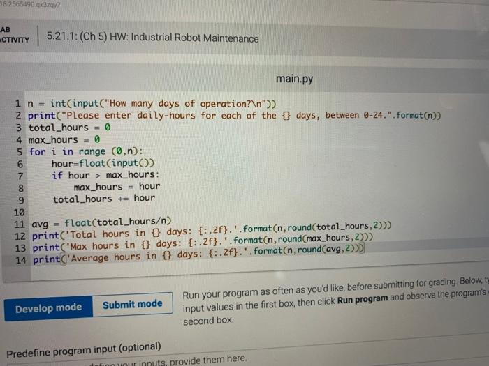 Solved 20: Elementary Programming home > 5.21: (Ch 5) HW: | Chegg.com