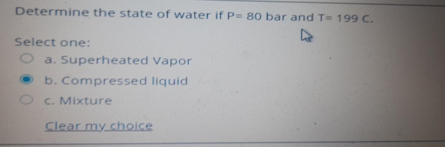 Solved Determine The State Of Water If P 80 Bar And T 1 Chegg Com
