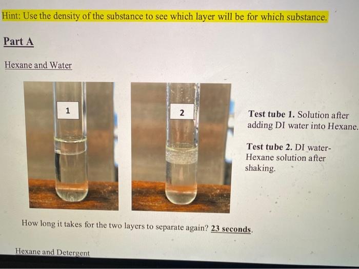 Solved A3. Describe the appearance of the test tube after
