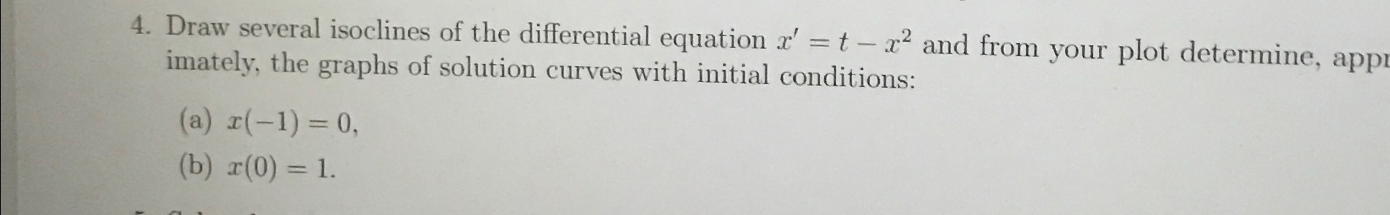 Solved Draw several isoclines of the differential equation | Chegg.com